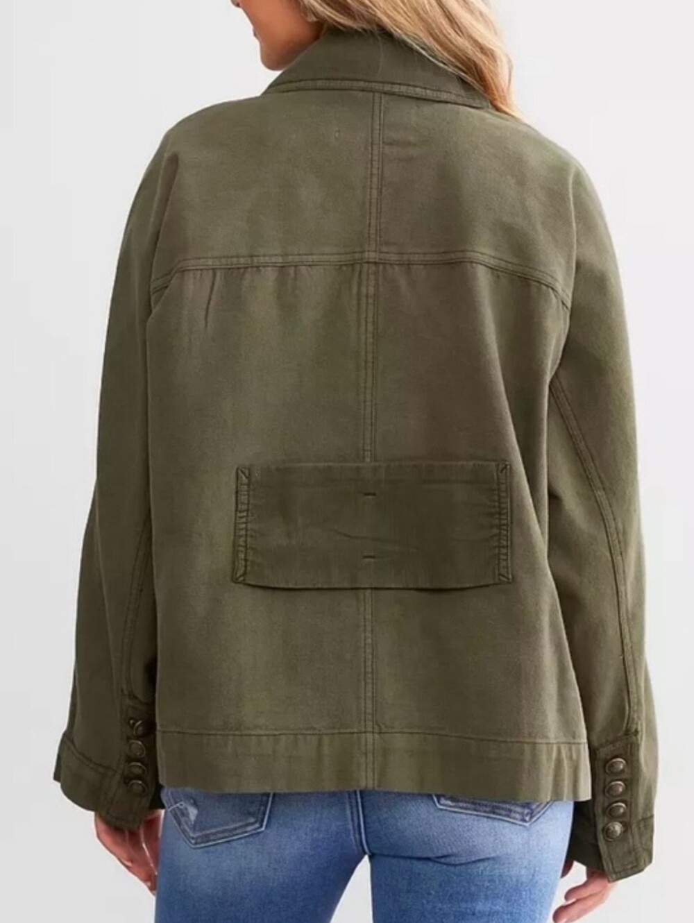 NEW FREE PEOPLE | $168 Viva Surplus Oversized Jacket - Picture 6 of 9